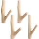 thumbnail image 1 of Encanto natural para decoración rústica, juego de ganchos adhesivos, auténticos ganchos de pared de ramas de madera vintage, 1 of 7