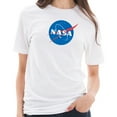 thumbnail image 3 of Plus Size Original NASA Insignia Logo Designed Short Sleeve Cotton Jersey T-Shirt - White 3XL, 3 of 4