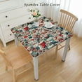 thumbnail image 2 of nygtbtfer Blue Christmas Print Vinyl Flannel Backed Tablecloth, Tablecloth, 2 of 7
