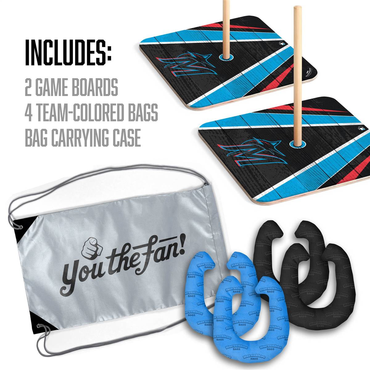YouTheFan MLB Miami Marlins HorseShoe Bags