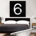 thumbnail image 2 of ARTCANVAS Classy Black White Marble Alphabet Number 6 Six Numeral Canvas Art Print - Size: 36" x 36" (0.75" Deep), 2 of 9