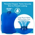 thumbnail image 5 of Carex Hot Water Bottle with Cover and Threaded Stopper, 2 qt Capacity, Blue, 0.80 lbs, 5 of 13