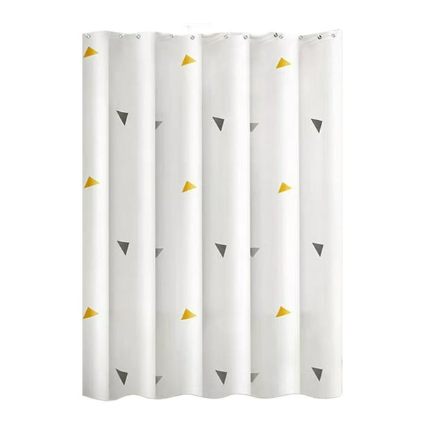 Cortina de ducha de PEVA, impermeable, con ganchos, moderna cortina divisoria para baño, dormitorio, hotel, fácil de limpiar e instalar, no necesita agujeros.