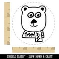 thumbnail image 2 of Cozy Polar Bear Self-Inking Rubber Stamp Ink Stamper - Brown Ink - Small 3/4 Inch, 2 of 7