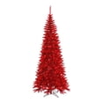 thumbnail image 1 of Vickerman 108" PVC Sapin Mini Lumières Arbre de Noël Artificiel en Guirlande Rouge, 1 of 3