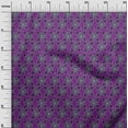 thumbnail image 2 of oneOone Polyester Lycra Fabric Floral Block Printed Fabric 1 Yard 56 Inch Wide, 2 of 4