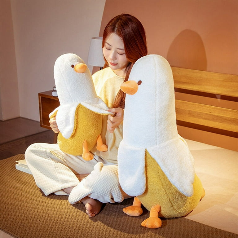 Evjurcn Banana Duck Plush Toy Cute Plushie Duck Stuffed Animal