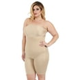 thumbnail image 2 of Women's InstantFigure WBS011X Curvy Bandeau Body Short with Open Gusset (Nude 5X), 2 of 2