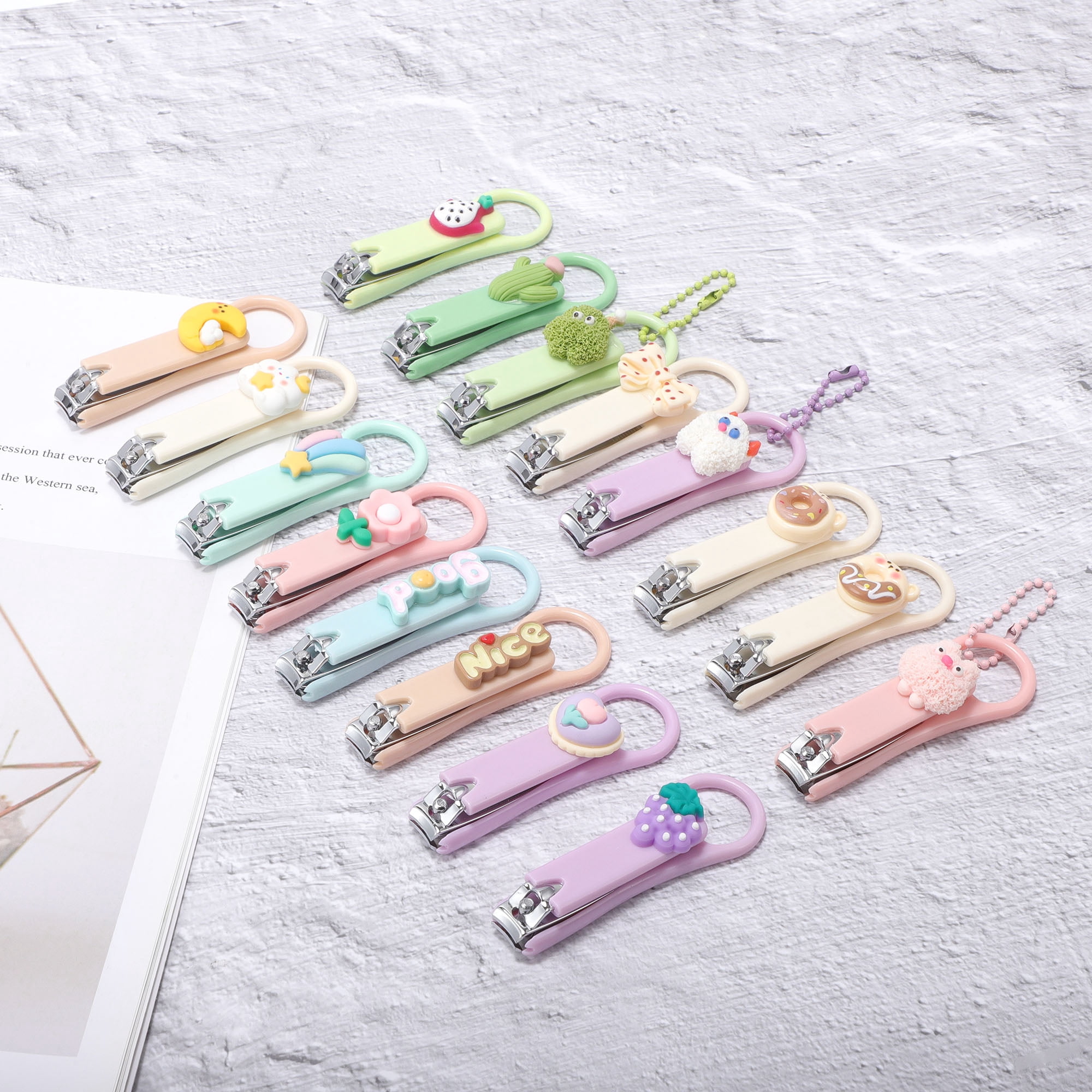 Unique Bargains Cartoon Pattern Nail Clippers 3.15"x0.98" 1 Pc Khaki