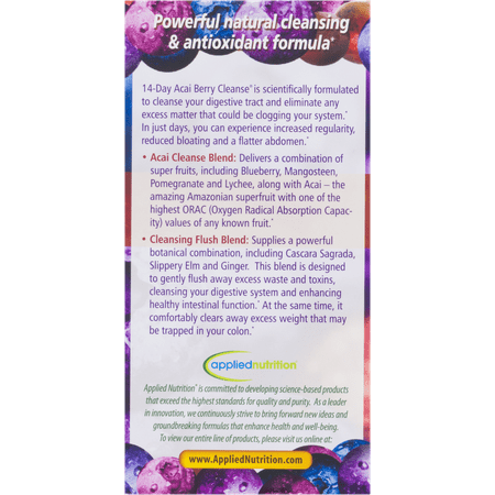 Applied Nutrition 14 Day Acai Berry Cleanse Tablets, 56 Ct