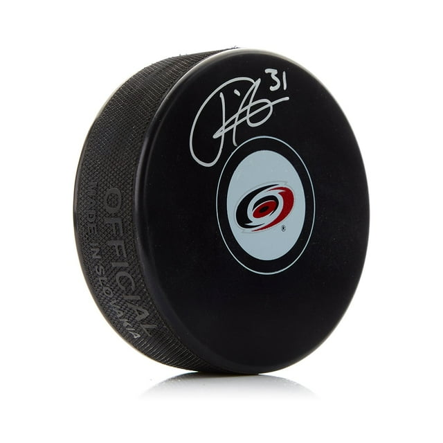 Frederik Andersen Rondelle de Hockey des Carolina Hurricanes Autographiée