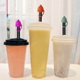 thumbnail image 4 of 4Pcs Straw Cover Hat Silicone Straw Toppers Dustproof Splashproof Straw Lid Water Bottle Accessory, 4 of 8