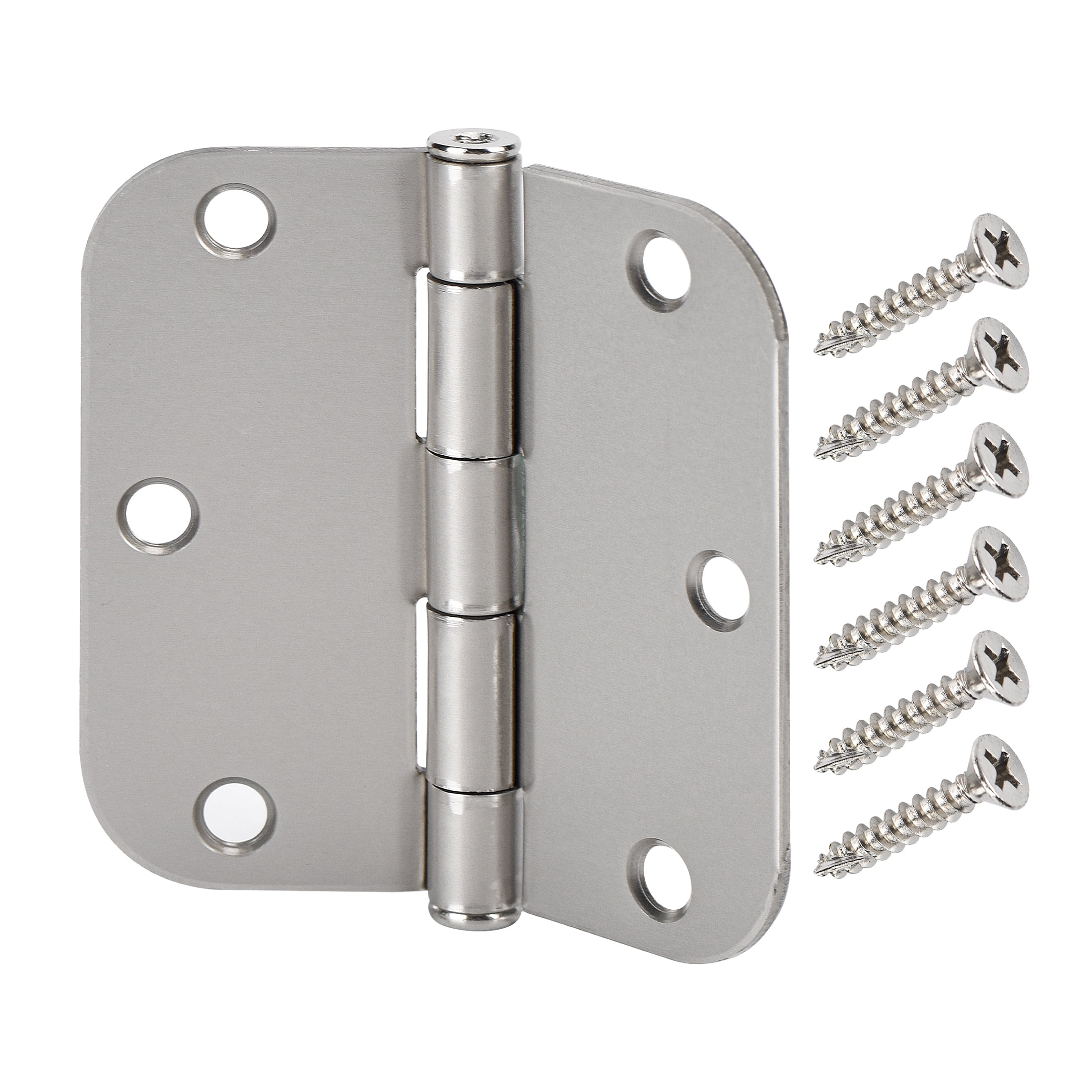 (2 pack) Hyper Tough 3-1/2 in. x 5/8 in. Satin Nickel Squeak-Free Door Hinge, 1 Piece