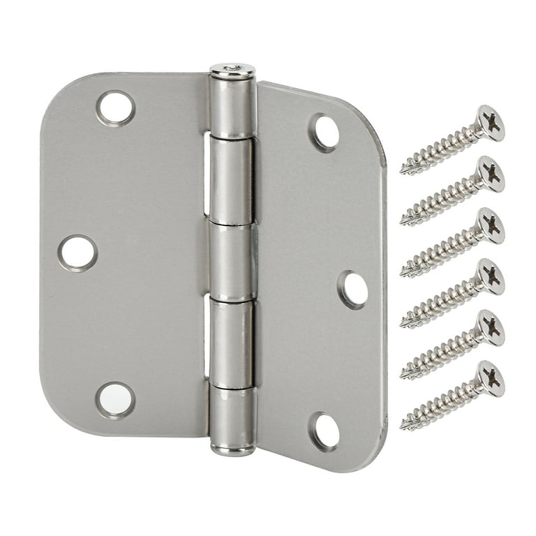 Hyper Tough Satin Nickel Door Hinge 3-1/2 in. x 5/8 in. 3-Pack