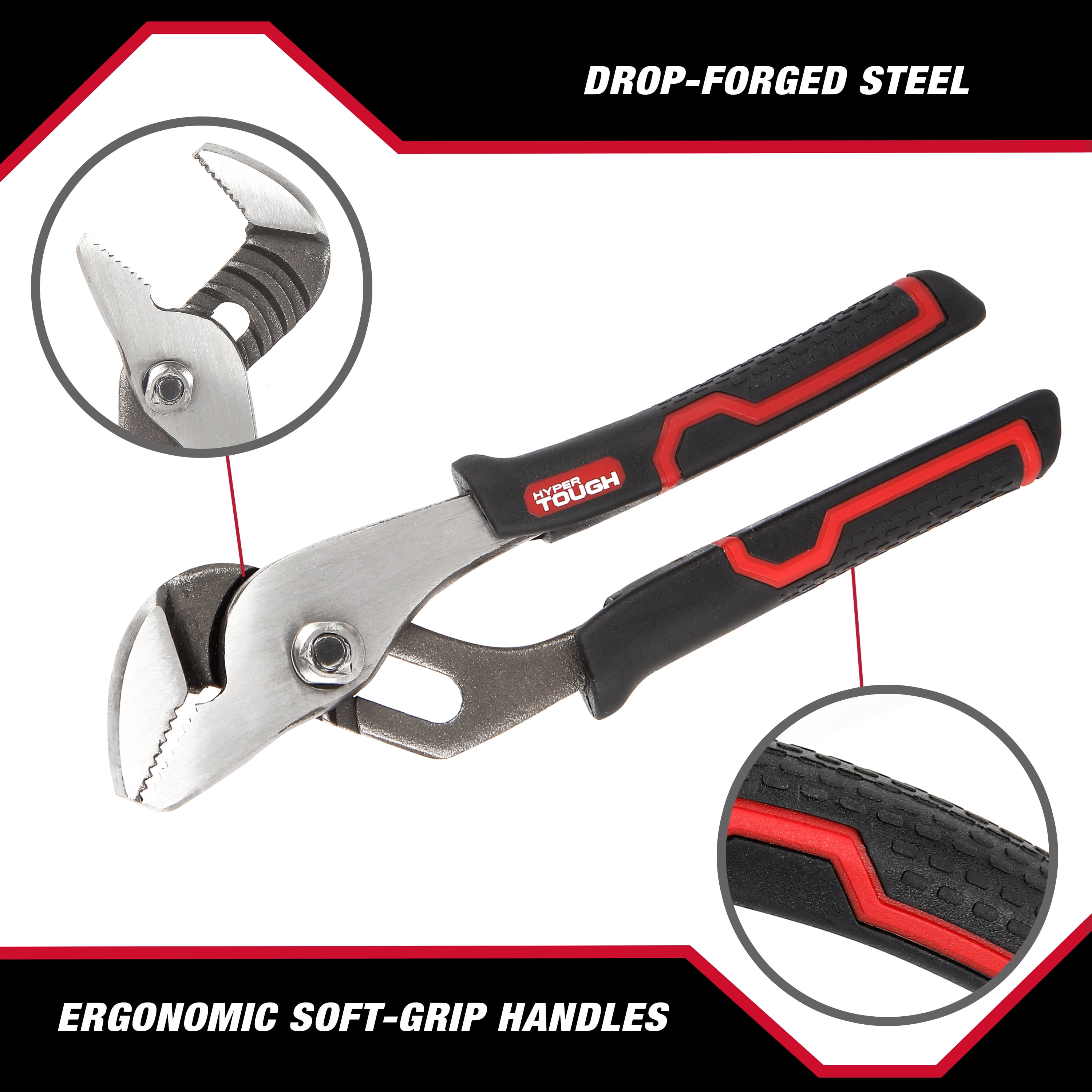 Hyper Tough 9-Piece Ergonomic Grip Pliers Set, Model 30018