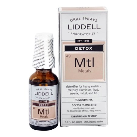 Liddell Laboratories Detox Metals Homeopathic Oral Spray, 1 Oz, 6 Pack