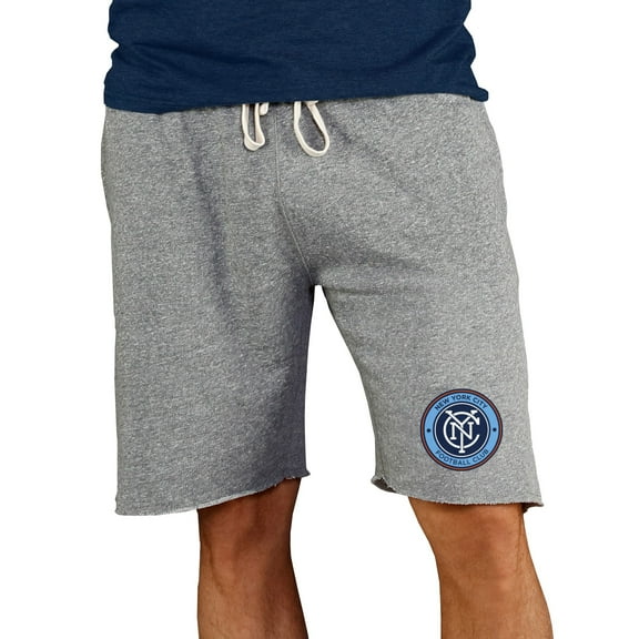 Men's Concepts Sport Gray New York City FC Mainstream Terry Tri-Blend Shorts