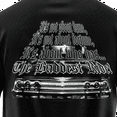 thumbnail image 4 of Rollin Hard Men's It's Not About Fame and Fortune Lowrider black heavyweight classic boxy fit front and back print graphic tee shirt, 4 of 5