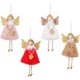 thumbnail image 5 of adornos navideños de peluche de ángel para árbol de Navidad (blanco, rosa, caqui y rojo), 5 of 5
