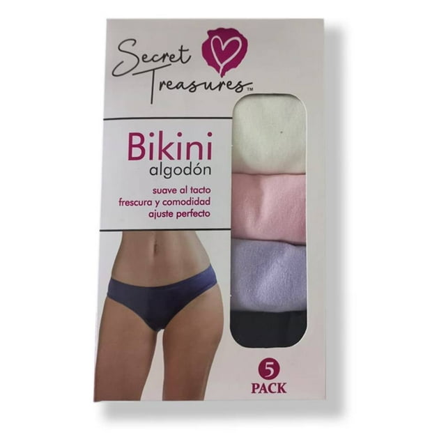Bikini Secret Treasures para Mujer, Multicolor Básicos5 Piezas Talla EG