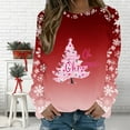 thumbnail image 2 of Fall Saving Talove Long Sleeve Shirts for Women Funny Graphic Sweatshirt Fall Fashion Must Haves Trendy Tunic Tops Plus Size Womens Tops Plus Size Dressy Casual Christmas Shirts, 2 of 5