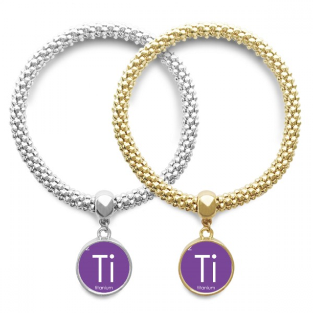 Chestry Elements Period Table Transition Metals Ti Lover Bracelet Bangle Pendant Jewelry Couple Chain
