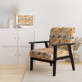 thumbnail image 2 of Designart "Pastoral Beige Blossoms II" Beige Floral Upholstered Accent Chair - Cottage Arm Chair For Living Room, 2 of 5