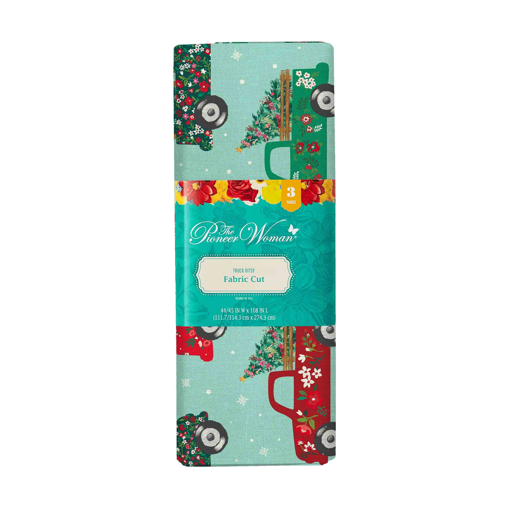 The Pioneer Woman 44' x 3 yd Cotton Truck Ditsy Precut Sewing & Craft Fabric