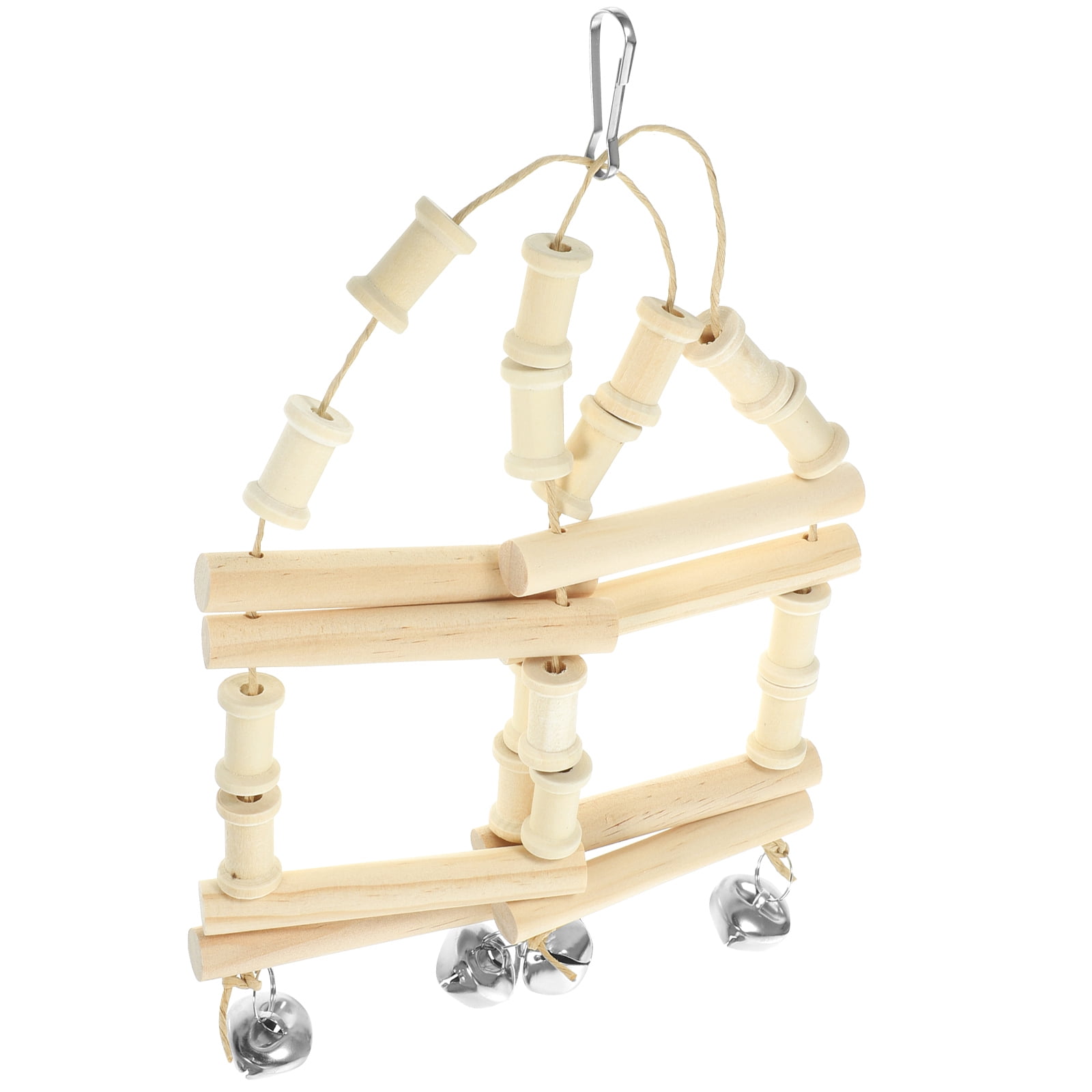 TABLZONE Bird Hanging Swing for Parrots Encourages Exercise and Coordination Beige