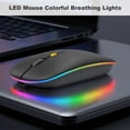 thumbnail image 3 of SANPTENT LED Wireless Mouse, Slim Rechargeable Silent Mouse, 2.4G Portable USB Optical Computer Mice with USB Receiver - Black, 3 of 7