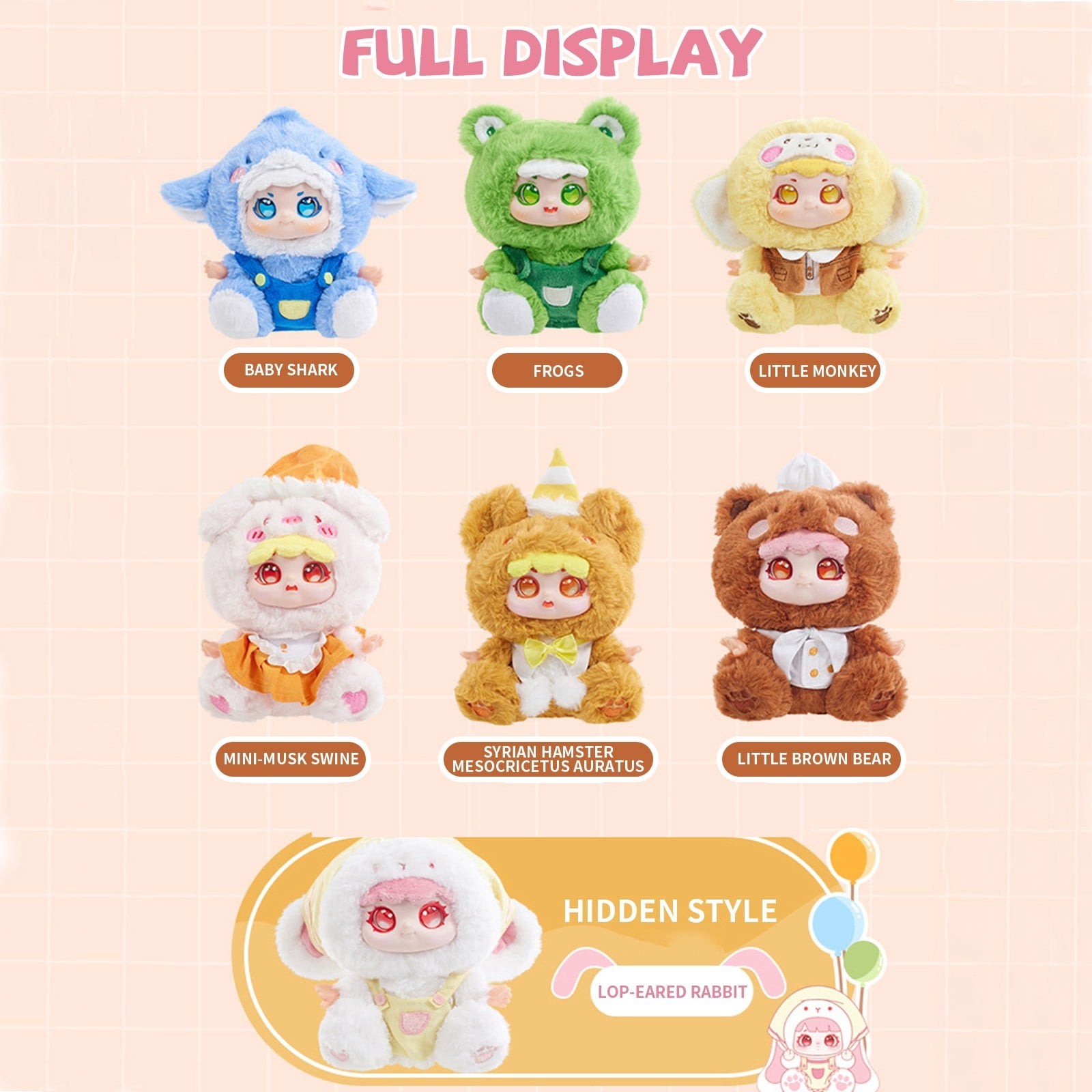 2026 New Plush Pendant Blind Box, Stuffed Animals Toys Random Design Action Figures Collectible Toys Decorations, Mystery Box Birthday Gifts for Holiday Xmas Easter for Friend( Random-1Pc)