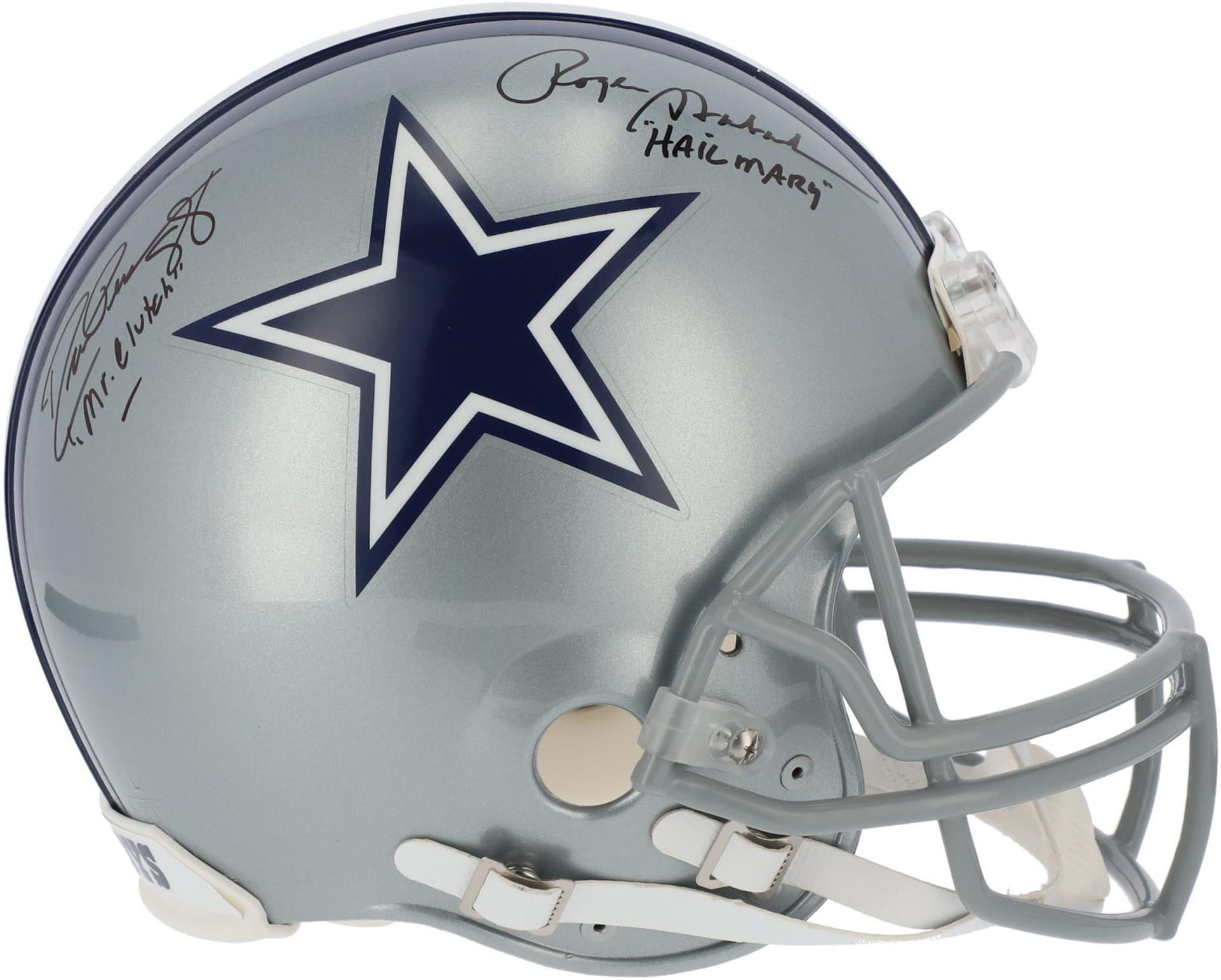roger staubach autographed helmet