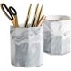thumbnail image 1 of Paquete de 2 soportes de cerámica para bolígrafos, taza para escritorio, soporte para brochas de maquillaje con patrón de mármol, 11 Feliz Sencillez, 1 of 5