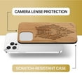 thumbnail image 6 of Case Yard Wooden Case Outside Soft TPU Silicone, Slim Fit Shockproof Wood Protective Phone Cover for Girls Boys Men and Women, Supports Wireless Charging Owl 4 Design case for iPhone-12/12-Pro, 6 of 7