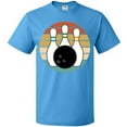 thumbnail image 3 of Inktastic Bowling Pins Ball Bowler Retro Sunset T-Shirt, 3 of 5