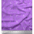thumbnail image 1 of Soimoi Purple Silk Fabric Circle,Glass & Bottle Vintage Printed Fabric 1 Yard 42 Inch Wide, 1 of 3
