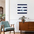 thumbnail image 3 of Framed Canvas Wall Art for Living Room Teal Anchor Wall Decor, Navy Blue Stripes Aesthetic Paintings for Bedroom Office Kitchen Bathroom, Ready to Hang Artwork Wall Pictures 8x8 Inch, 3 of 9