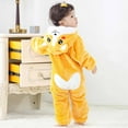 thumbnail image 4 of Penkiiy Autumn Winter Infant Toddler Baby Unisex Child Pajama Plush Onesie One-piece Sloth Costume Cotton One-piece Romper 6-12 Months Yellow on Clearance, 4 of 7
