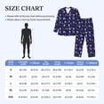 thumbnail image 4 of Sikiie Skull flower leaf purple Mens Pajama Set, Soft Warm Long Sleeve Sleepwear, Cozy Button-Down Pjs for Men-Large, 4 of 7