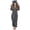 Dark Gray, variant on YDFCWXW Onesie Pajamas Girls Lounge Sherpa Romper Sleepwear Winter Zip Up Ear Hooded Pajamas with Eyeshade (Dark Gray, 4-5 Years)