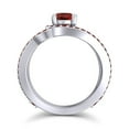 thumbnail image 4 of 2.50 T.C.W Round Cut Garnet Gemstone Latest Anniversary Ring for Women Solid 18K White Gold Size 9 by Diamond-Capitals, 4 of 8