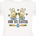 thumbnail image 4 of Inktastic 1st Easter Twin Boys Bunny Boys Long Sleeve Baby Bodysuit, 4 of 5