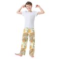 thumbnail image 2 of FORMRS Boys Pajama Pants with Pockets Size 11-12Y Kids Lounge Sleep Bottoms, Beige Clouds, 2 of 8
