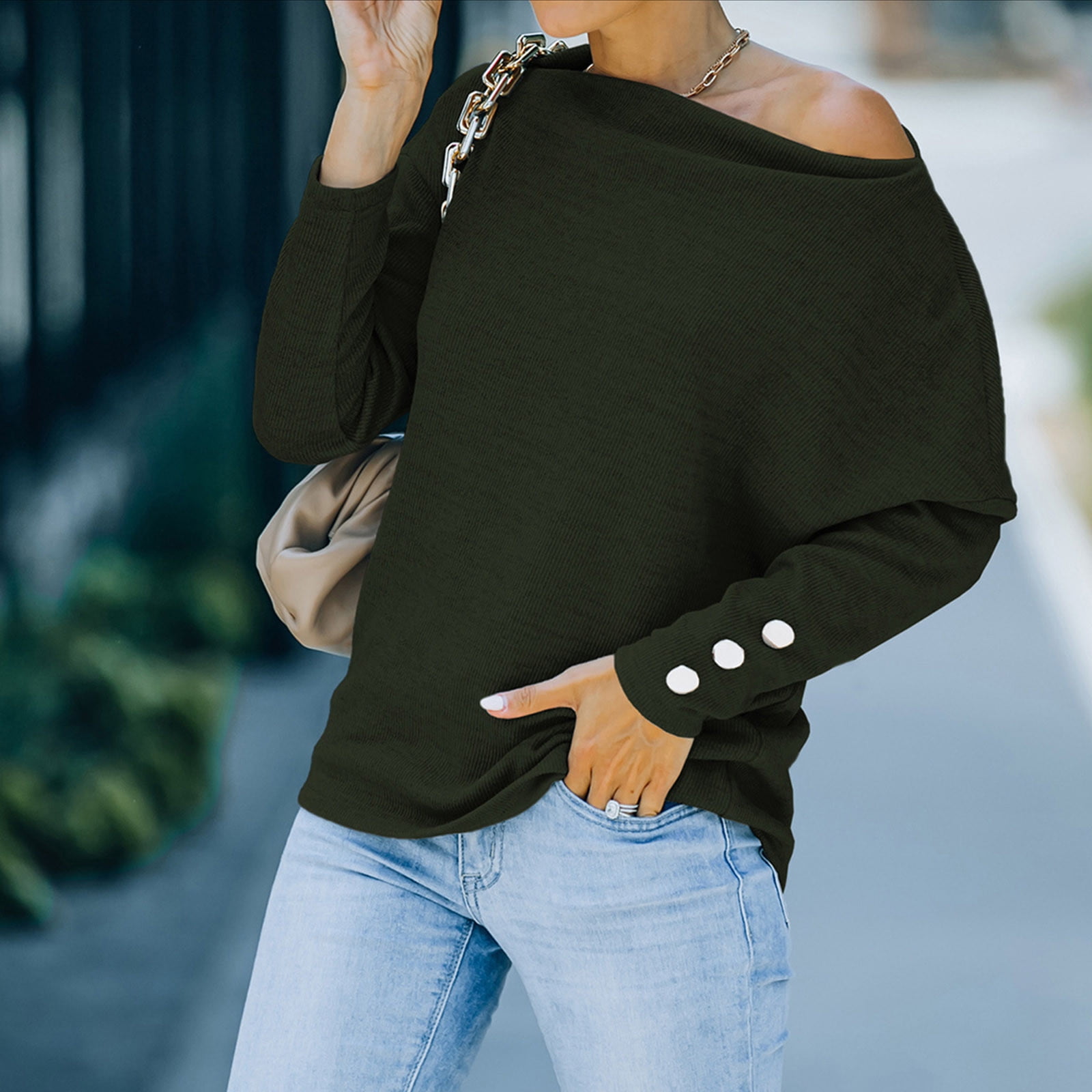 CLANE LOOSE SHAPE RIB KNIT TOPS lram-fgr.ma