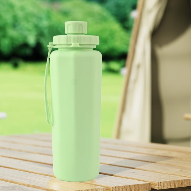 Foldable Outdoor Camping Sports Kettle High Temperature Proof 600ml Capacity With Lifting Rope