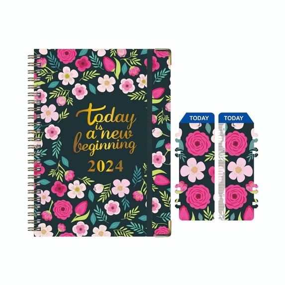 Daily Calendar Planner Notebook 2024 Weekly Monthly Office Agenda Organizer Time Management Personal Appointment Journal