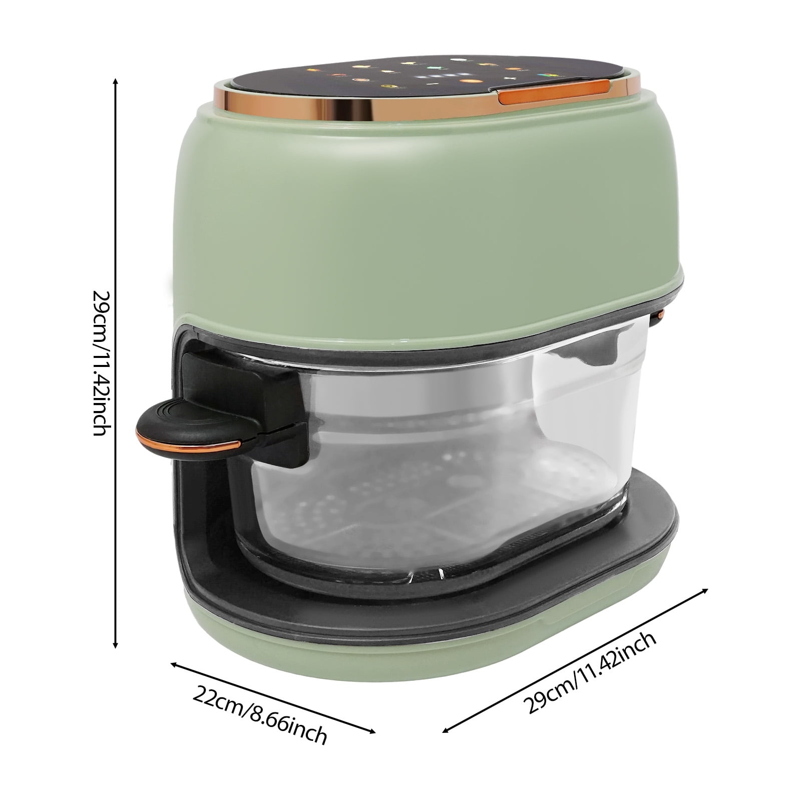 Hot Air Fryer, Large Air Fryer, Visible Glass Air Fryer