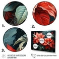 thumbnail image 3 of Designart "Poinsettia Flower Fusion Red Black" Floral Canvas Wall Art, 3 of 5
