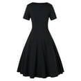 thumbnail image 2 of DYMADE Womens Short Sleeve Colorblock Sequins Halloween Gothic Swing Dress, 2 of 3
