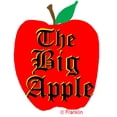 thumbnail image 2 of CafePress - THE BIG APPLE -  Round Wood Ornament 4", 2 of 2